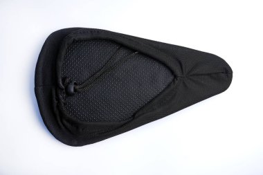 Vintage Bisiklet deri eyer beyaz arka plan üzerinde