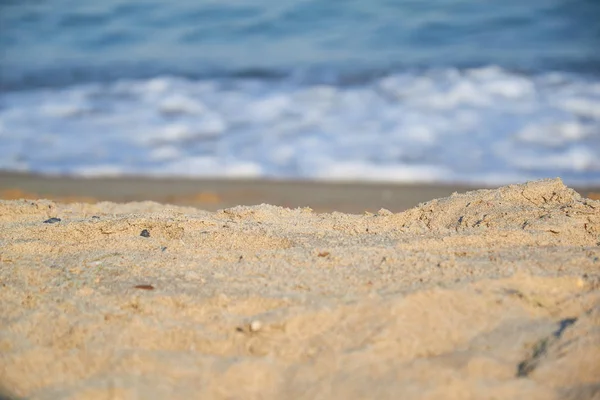 Deniz Manzaralı plaja güneşli gökyüzü ile