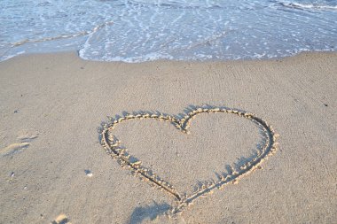Sevgi sahil kumu - tatil iletide ve concep seyahat