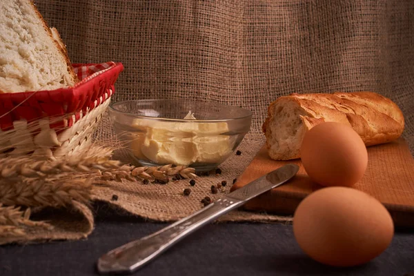 Fresh homemade bread. Crisp. Bread at leaven. Unleavened bread. dietary bread — Stock Photo, Image