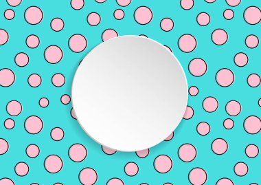 Pop art renkli arka plan. Büyük renkli noktalar ve circ