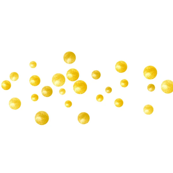Złote konfetti brokatowe z kropkami — Wektor stockowy