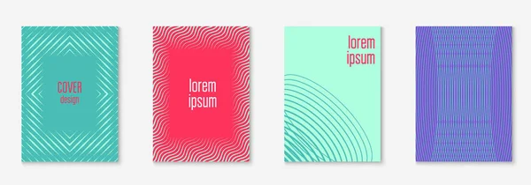 Minimalistic cover template set with gradients — Stock Vector