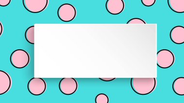 Pop art renkli arka plan. Büyük renkli noktalar ve circ