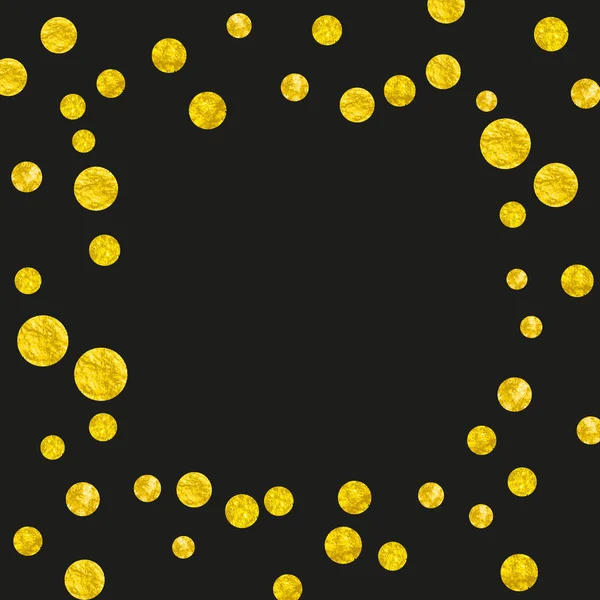 Guld glitter konfetti med prickar — Stock vektor