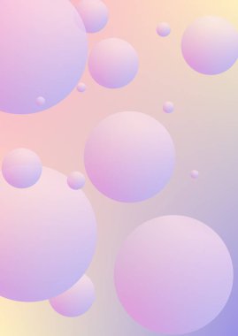 Yuvarlak şekilli akışkan poster.