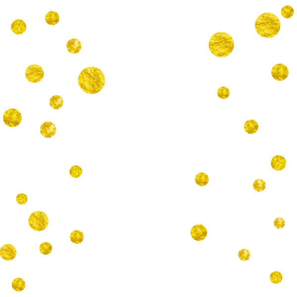 Złote konfetti brokatowe z kropkami — Wektor stockowy