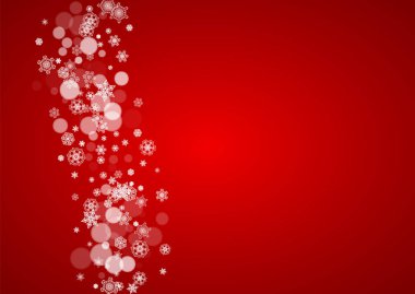 Noel çerçeve ile düşen kar kırmızı zemin üzerine