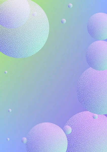 Affiche fluide aux formes rondes — Image vectorielle