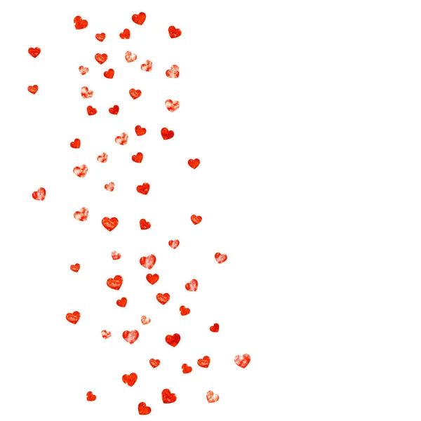 Fond de cadre de coeur avec des coeurs de paillettes or. Saint Valentin. Confiseries vectorielles. Texture dessinée main . — Image vectorielle