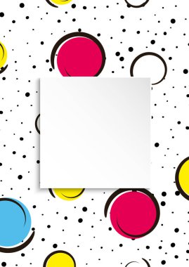 Pop art renkli arka plan. Büyük renkli noktalar ve circ