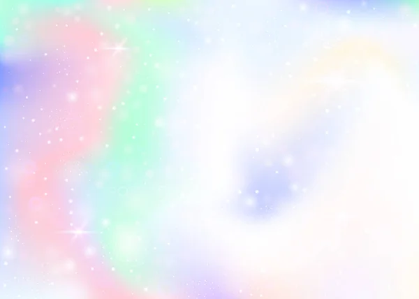Einhorn Hintergrund mit Rainbow Mesh. — Stockvektor