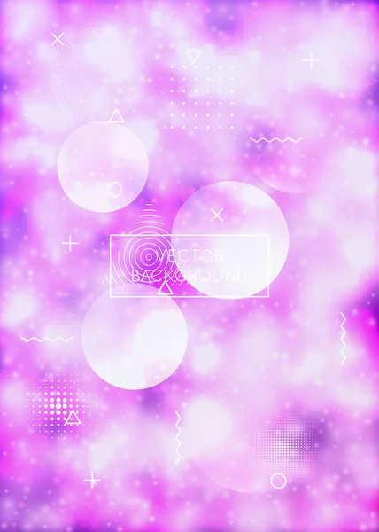 Cubierta púrpura con formas de neón líquido. Fluido luminoso. Fluoresceno — Vector de stock