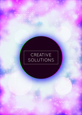 Sıvı şekiller dinamik sıvıyla kaplıdır. Neon bauhaus gradyan wi