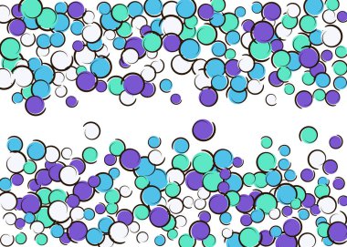 Polka dot çerçeve komik pop sanat konfeti ile.
