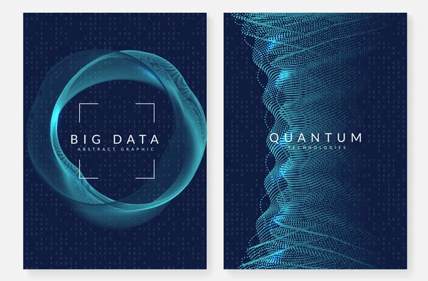 Visualisierung Hintergrund. Technologie für Big Data, künstlich in — Stockvektor