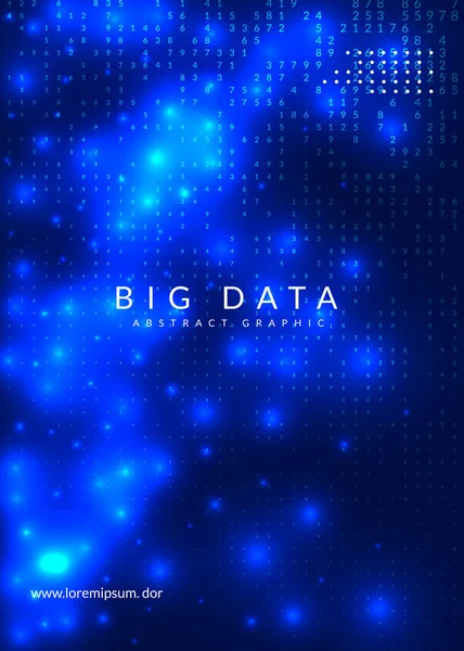 Conocimientos profundos. Tecnología para big data, visualización — Vector de stock