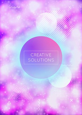 Sıvı dinamik arkaplanlı sıvı şekiller. Neon bauhaus 