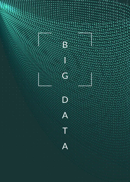 Big Data Hintergrund. Technologie zur Visualisierung, künstlich in — Stockvektor