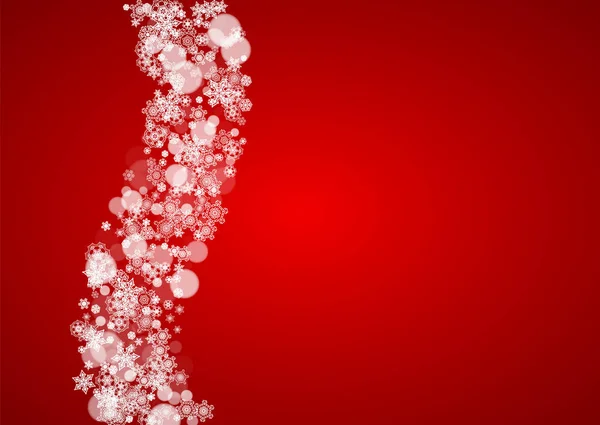 Noel kar kırmızı zemin üzerine — Stok Vektör