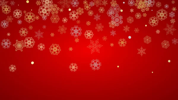 Navidad y Año Nuevo copos de nieve — Vector de stock