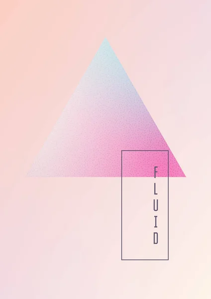 Fluid poster with triangle shapes — Stock Vector