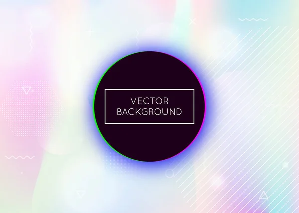 Holographic background with liquid shapes. Dynamic bauhaus gradi — Stock Vector