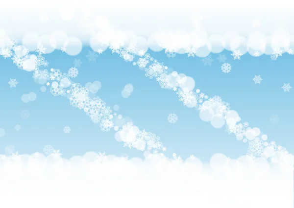 Schneekante mit weißen Schneeflocken — Stockvektor