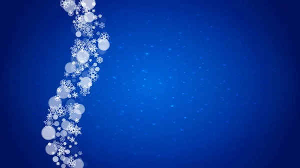 Kerst en Nieuwjaar sneeuwvlokken — Stockvector