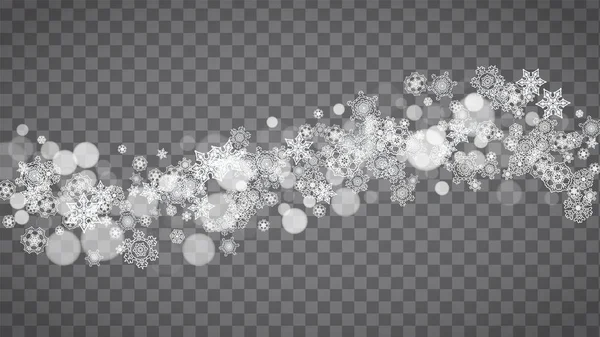 Weihnachten und Neujahr Schneeflocken — Stockvektor