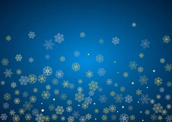 Christmas and New Year snowflakes — Stock Vector