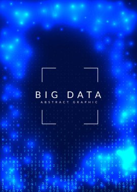 Big data background. Technology for visualization, artificial in clipart