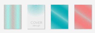 Broşürü en küçük moda kapağı olarak ayarla. Çizgi geometrik ögesi.