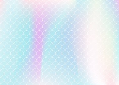 Gradyan denizkızı ile holografik ölçek arkaplanı.