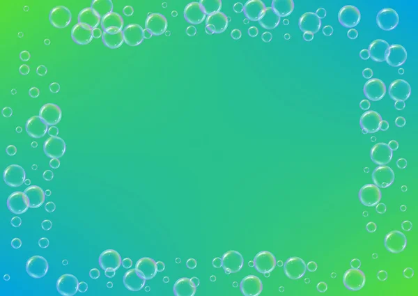 Schwimmbad Hintergrund mit Seifenblasen und Schaum. — Stockvektor