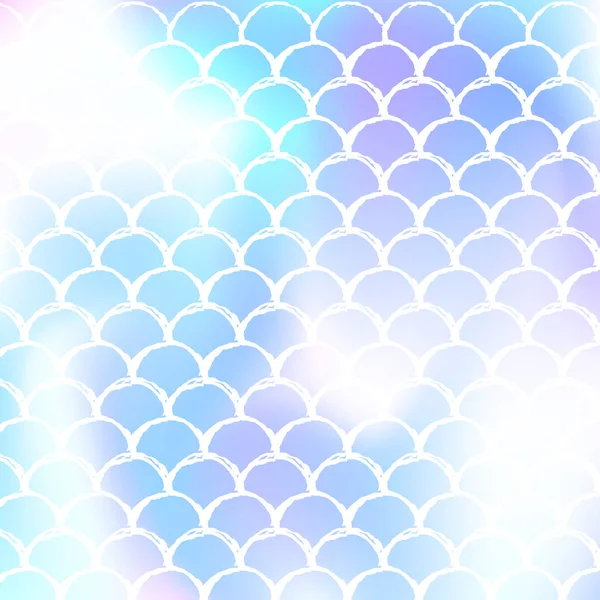 Échelles de sirène fond avec dégradé holographique. — Image vectorielle