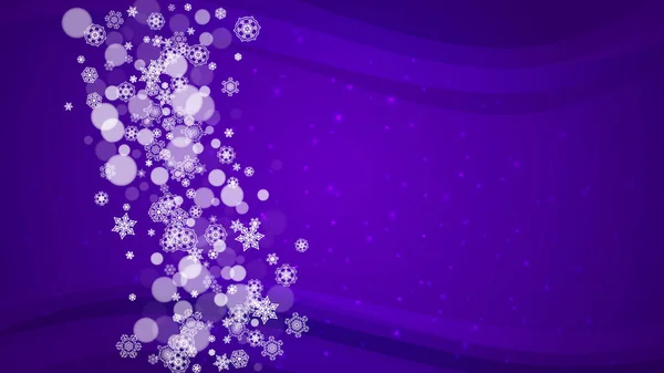 Natale e Capodanno fiocchi di neve ultra viola — Vettoriale Stock