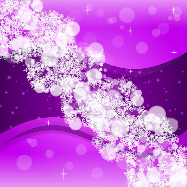 Χριστούγεννα και Πρωτοχρονιά ultra violet νιφάδες χιονιού — Διανυσματικό Αρχείο
