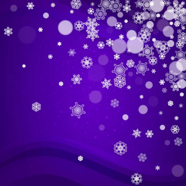 Рождество и Новый год ультрафиолетовые снежинки — стоковый вектор