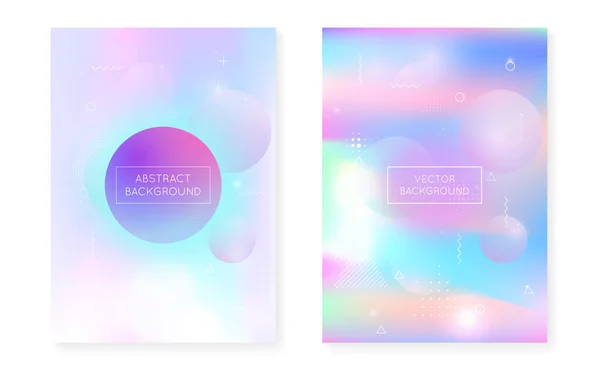 Sıvı şekil dinamik sıvı ile kapak. Holografik bauhaus grad