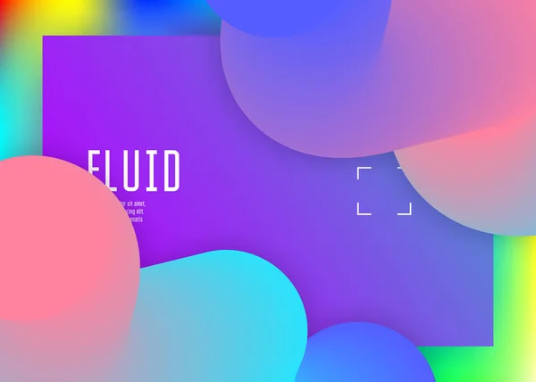 Landing page con elementos dinámicos líquidos y formas fluidas. — Archivo Imágenes Vectoriales