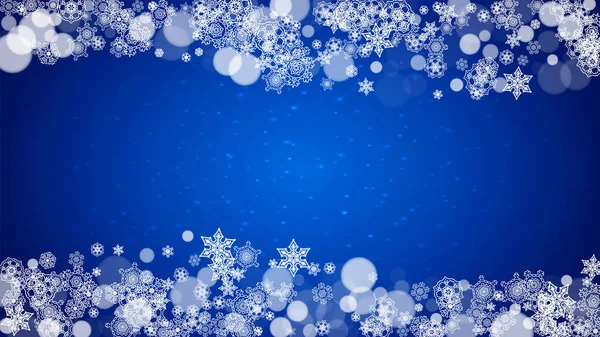 Navidad copos de nieve fondo — Vector de stock