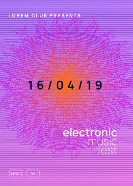 Neon Club broşürü. Elektro dans müziği. Trance parti DJ 'i. Elektronik