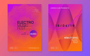 Neon Club broşürü. Elektro dans müziği. Trance parti DJ 'i. Elektronik