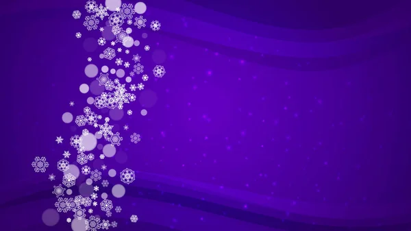 Natal e Ano Novo ultra violeta flocos de neve — Vetor de Stock