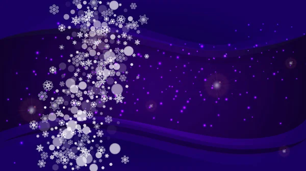 Новорічні та Різдвяні ультрафіолетові сніжинки — стоковий вектор