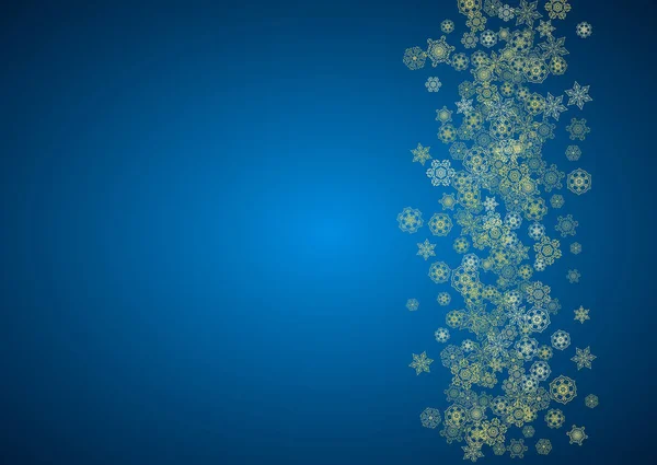 Navidad y Año Nuevo copos de nieve — Vector de stock