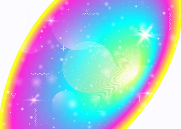 Holographischer Hintergrund mit lebendigen Regenbogengradienten. Dynamische f — Stockvektor