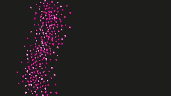 ピンクのキラキラとバレンタインデーのハートのフレーム — ストックベクタ