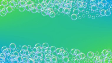 Şampuan ve sabun köpüklü köpüklü köpük partisi arka planı.